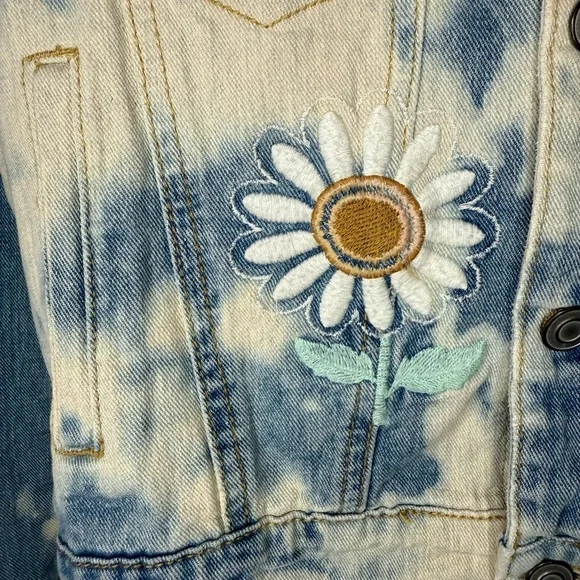 Forever 21 Floral Tie-Dye Denim Jacket - Picture 4 of 5